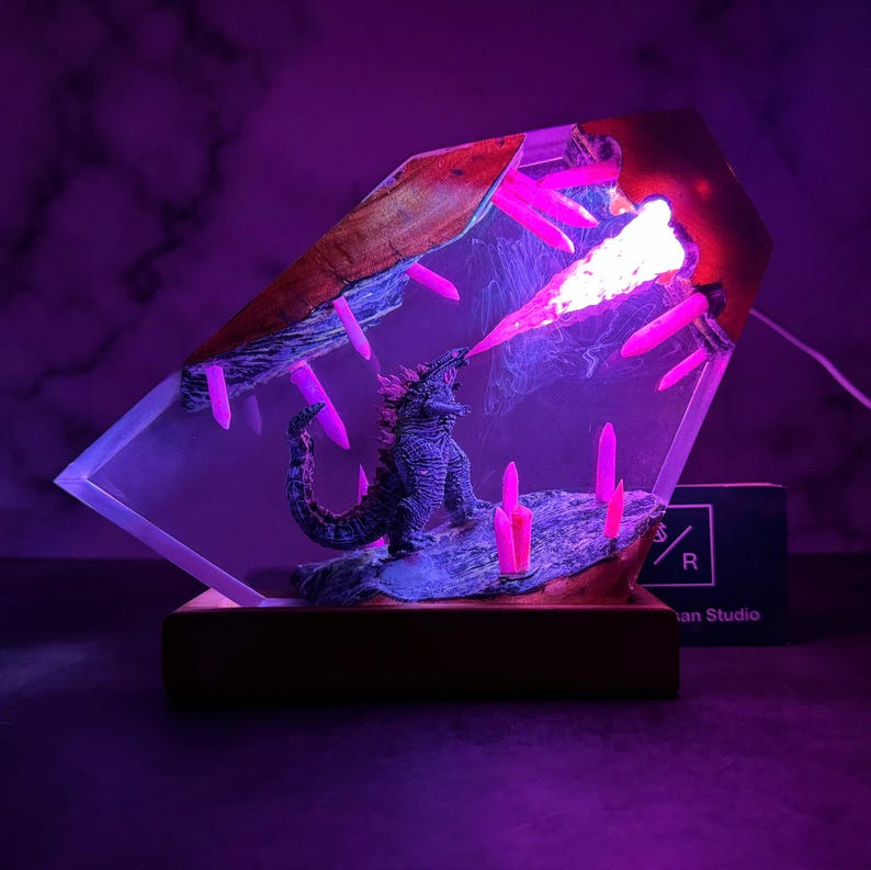 Godzilla Resin Lamp