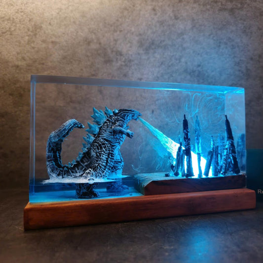 GODZILLA Epoxy Lamp