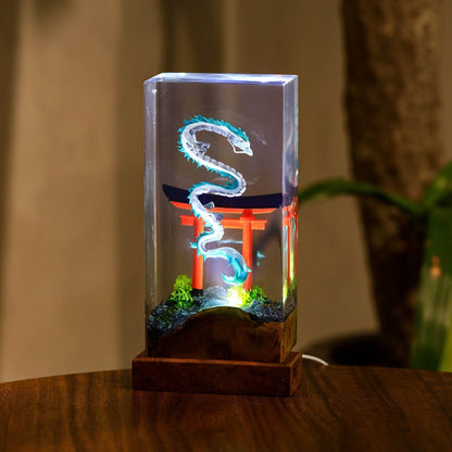 Dragon Torii Gate Night Light Japanese