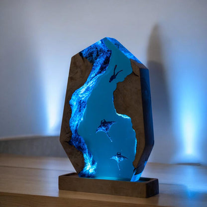 SCUBA DIVER Resin Epoxy Lamp