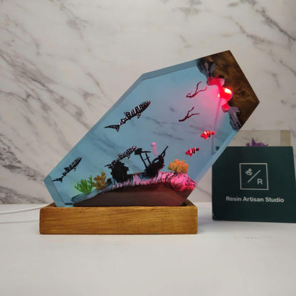 Divers and Whale Shark Night Light