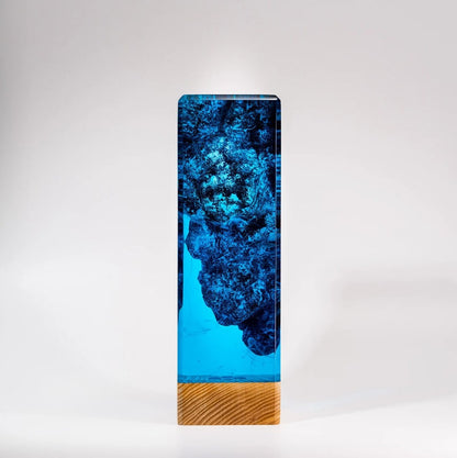 Blue Ocean Resin Epoxy Lamp, Night Light