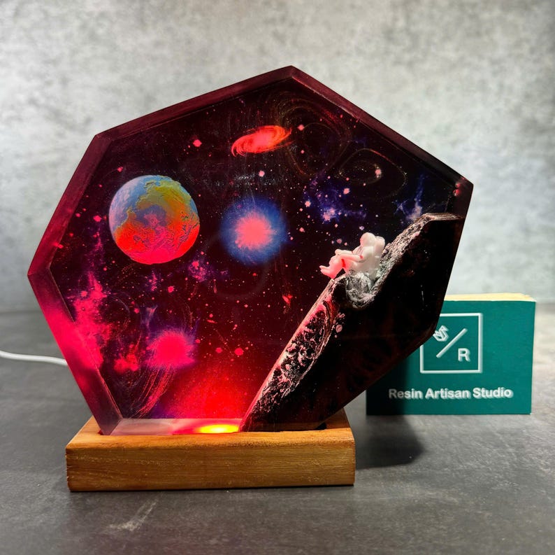 Galaxy Space Resin Lamp