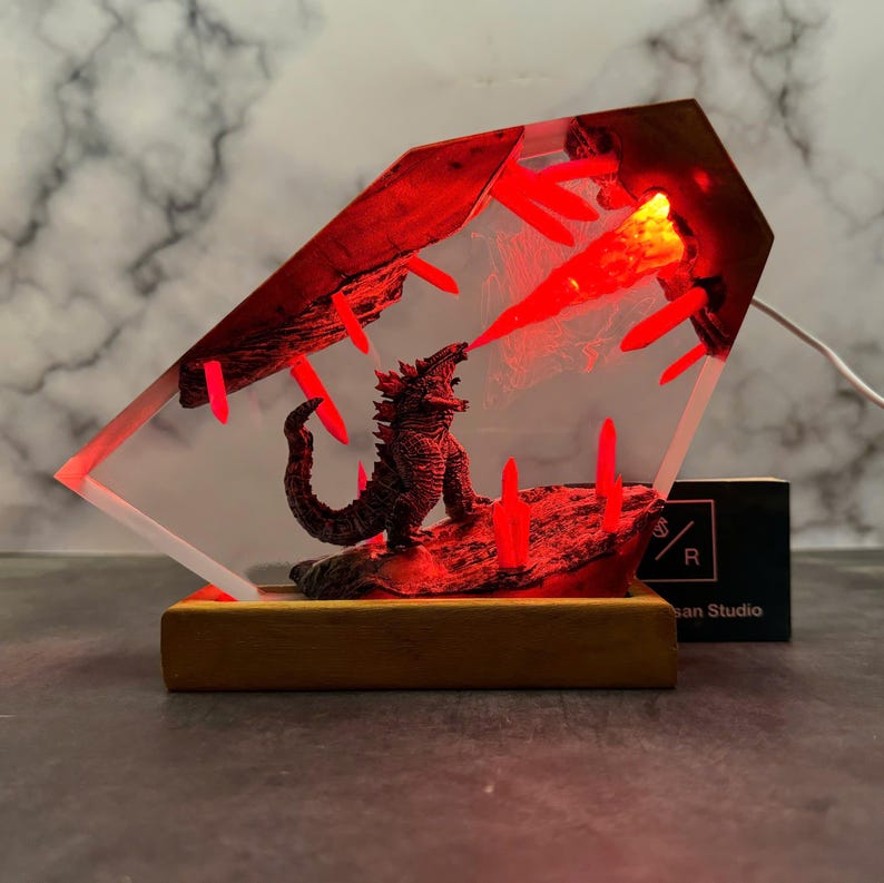 Godzilla Resin Lamp