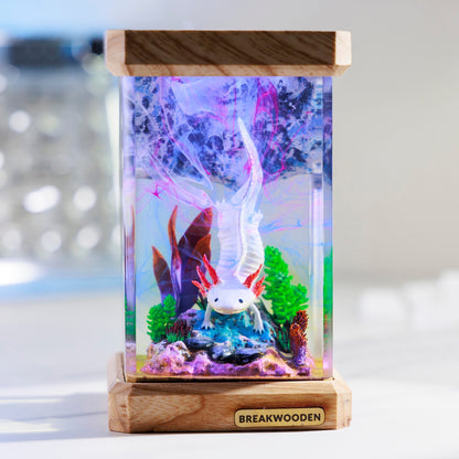 Axolotl Resin Lamp