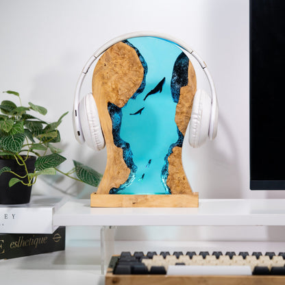 Headphone Stand Whale Epoxy Lamp