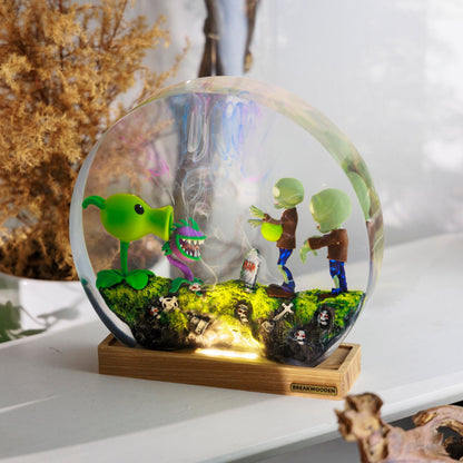 Plants vs Zombie Resin Lamp