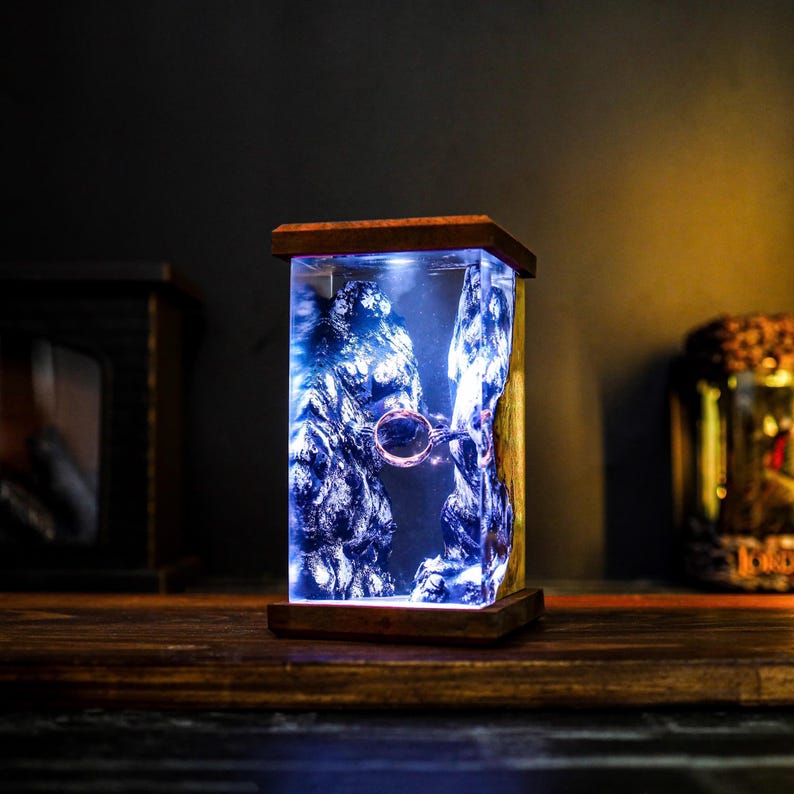 Power Ring Dark LOTR Resin Lamp