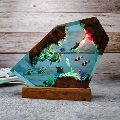 Orca Shark and Turtle Resin Night Lights