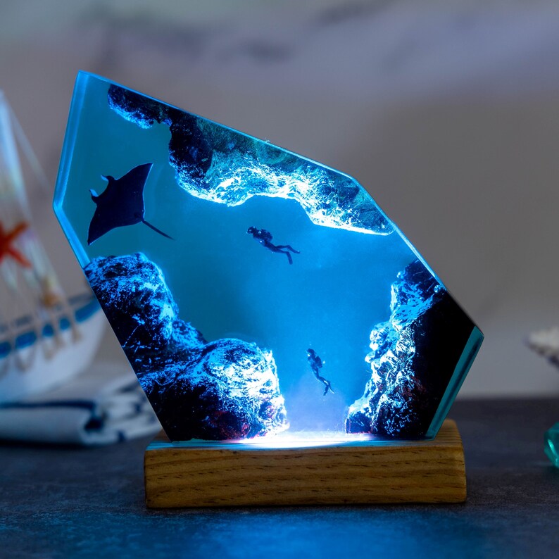 Manta Ray Mystique Lamp, Night Light