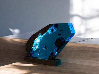 Ray Resin Epoxy Lamp, Night Light