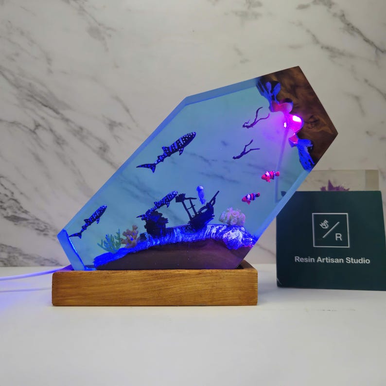 Divers and Whale Shark Night Light