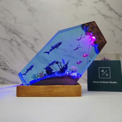 Divers and Whale Shark Night Light