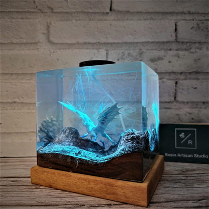 The Iceborne Wyvern Resin Lamp