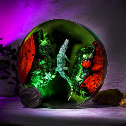 Crocodile Resin Lamp