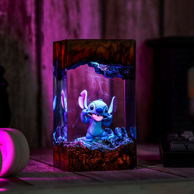 Cute Stitch Epoxy Night Light