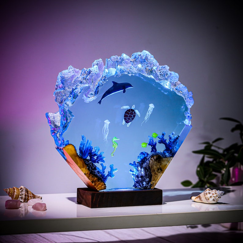 Mermaid in Coral Reef Night Light