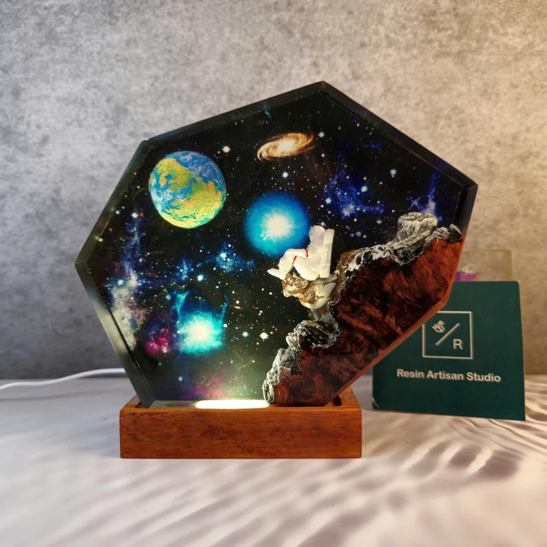 Galaxy Space Resin Lamp