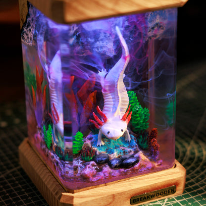 Axolotl Resin Lamp