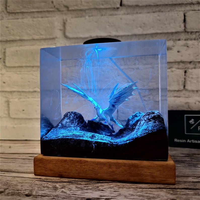 The Iceborne Wyvern Resin Lamp