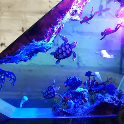 Octopus and Diver Resin Night Lights