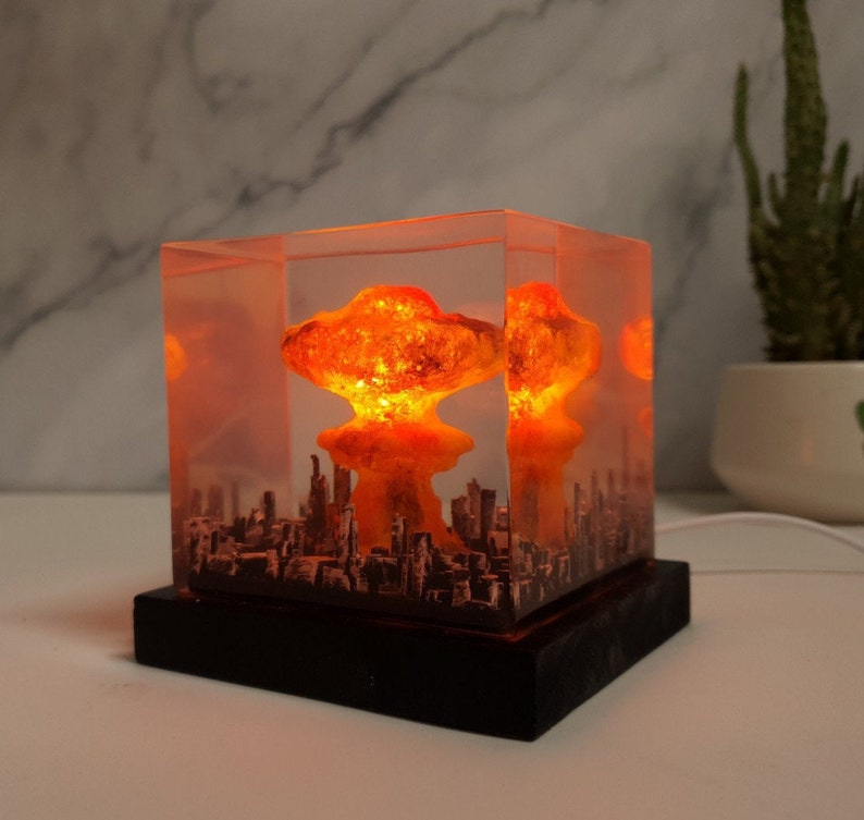 Explosion Bomb Resin Lamp