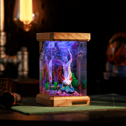 Axolotl Resin Lamp