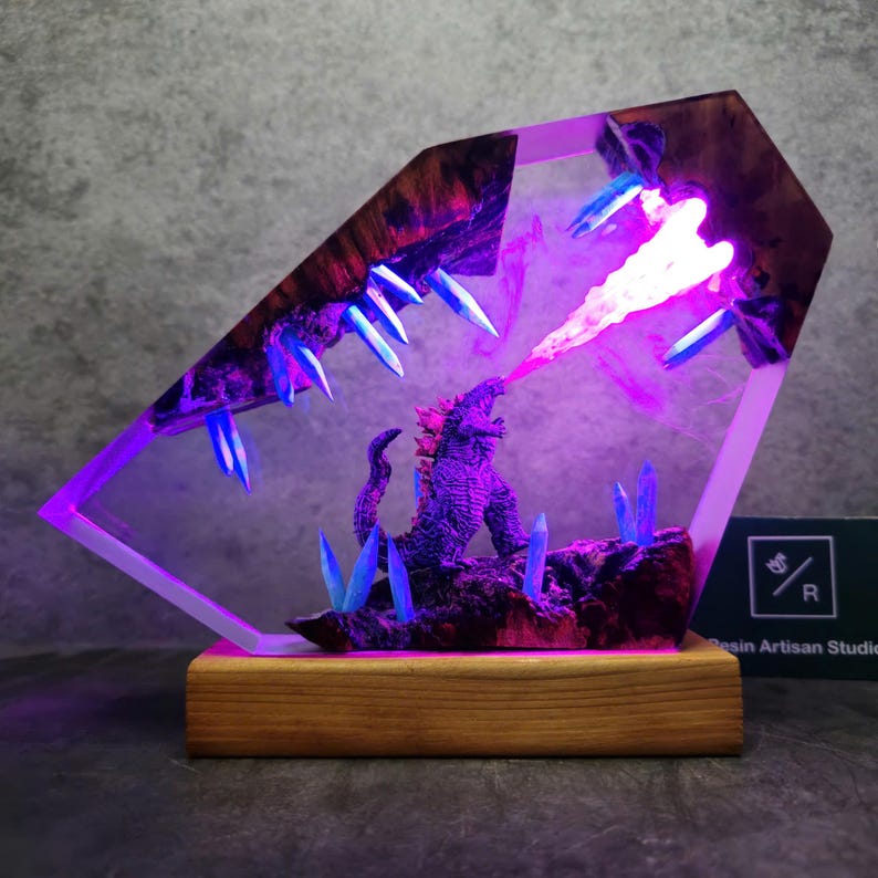 Godzilla Resin Lamp