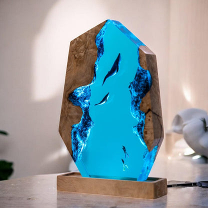 Turtle Resin Epoxy Lamp