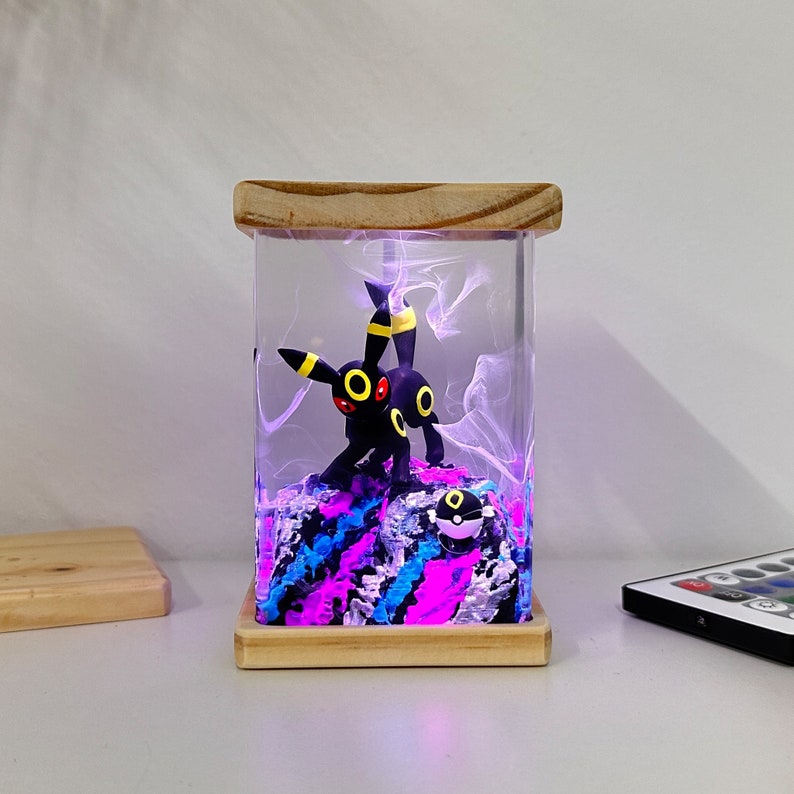 Umbreon Resin Epoxy Lamp, Night Light