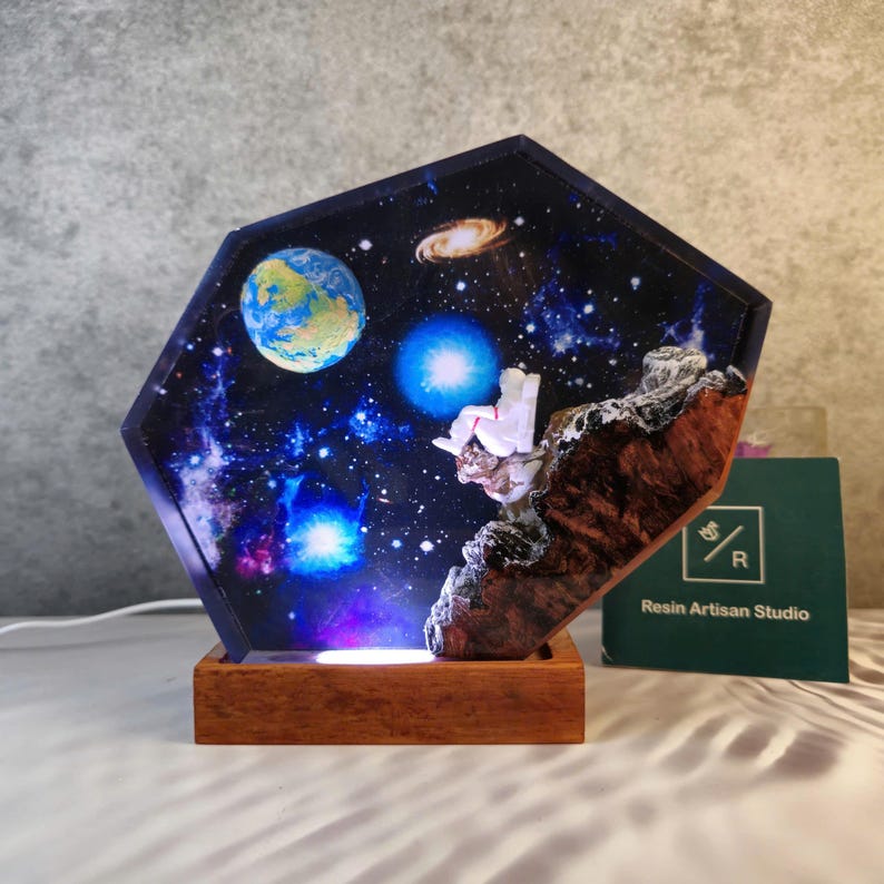 Galaxy Space Resin Lamp