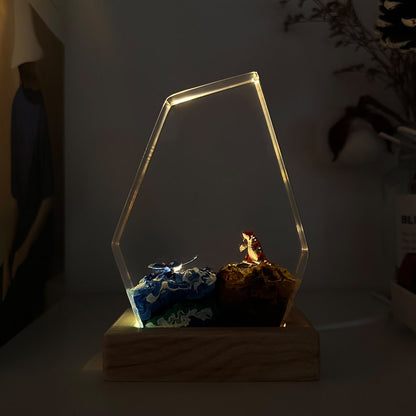 Rayquaza Pokemon Resin Epoxy Lamp, Night Light