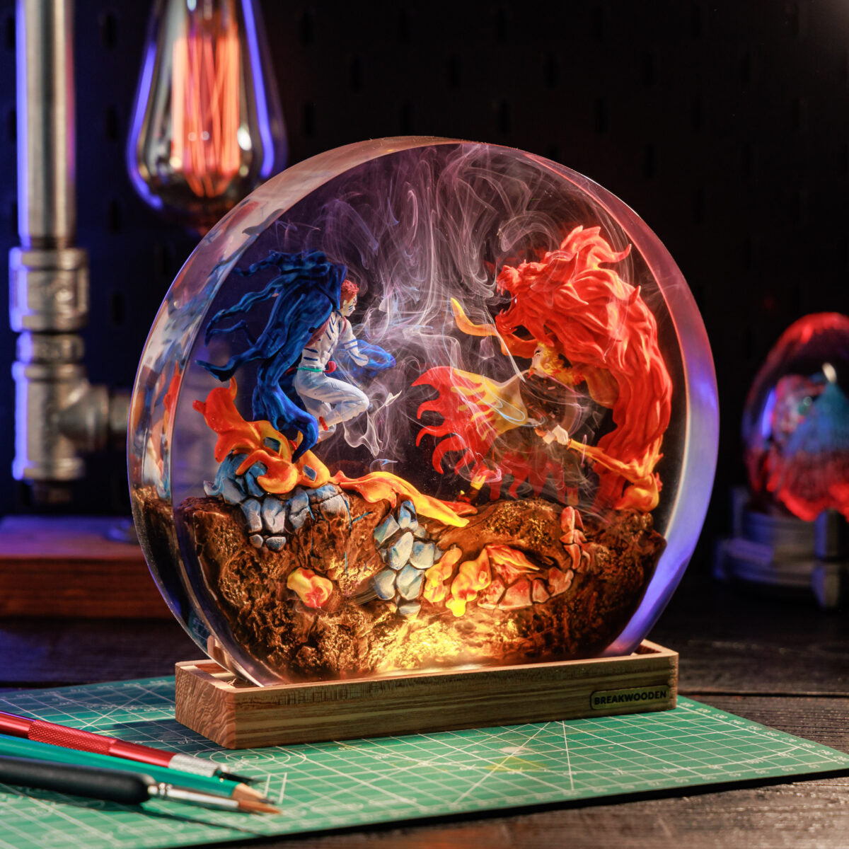 Demon Slayer Epoxy Resin Lamp