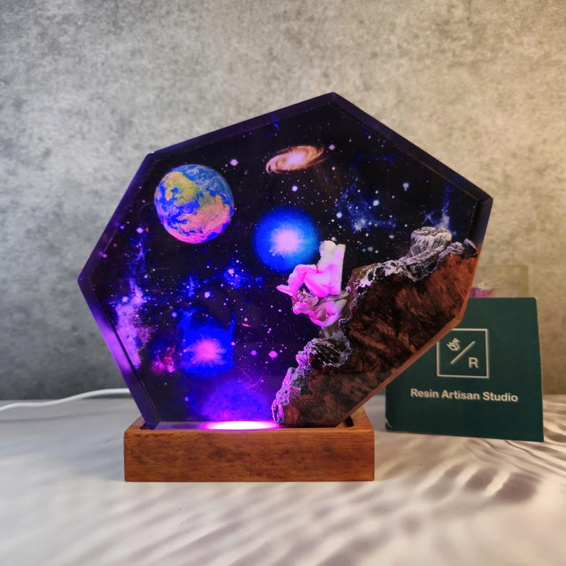 Galaxy Space Resin Lamp