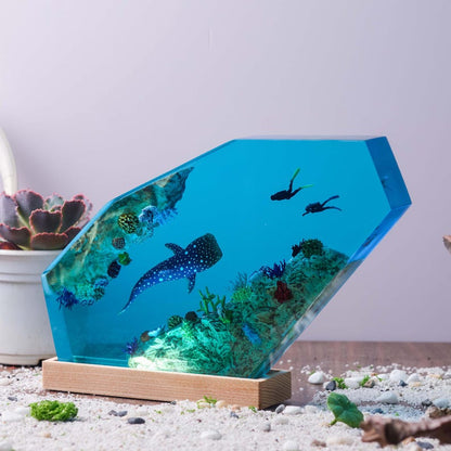 whale shark Resin Epoxy Lamp, Night Light