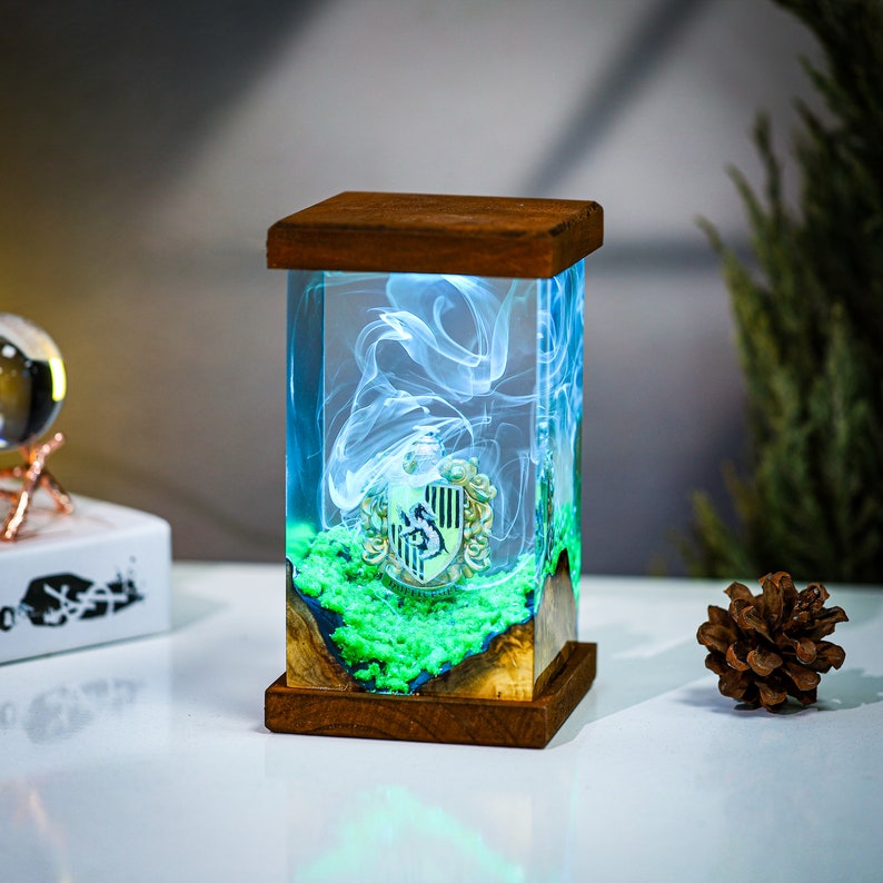 Slytherin House - Hogwarts School Epoxy Lamp