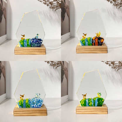 Eevee Evolution Pokemon Resin Epoxy Lamp, Night Light