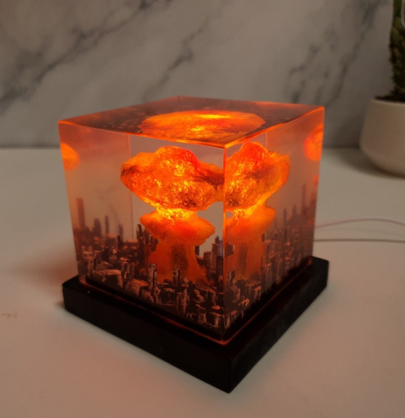 Explosion Bomb Resin Lamp