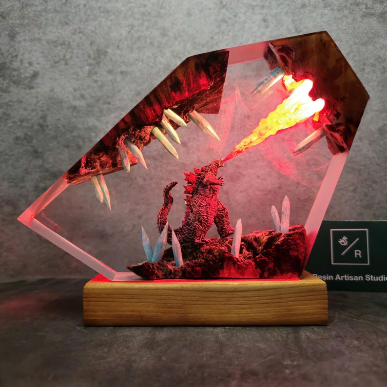 Godzilla Resin Lamp