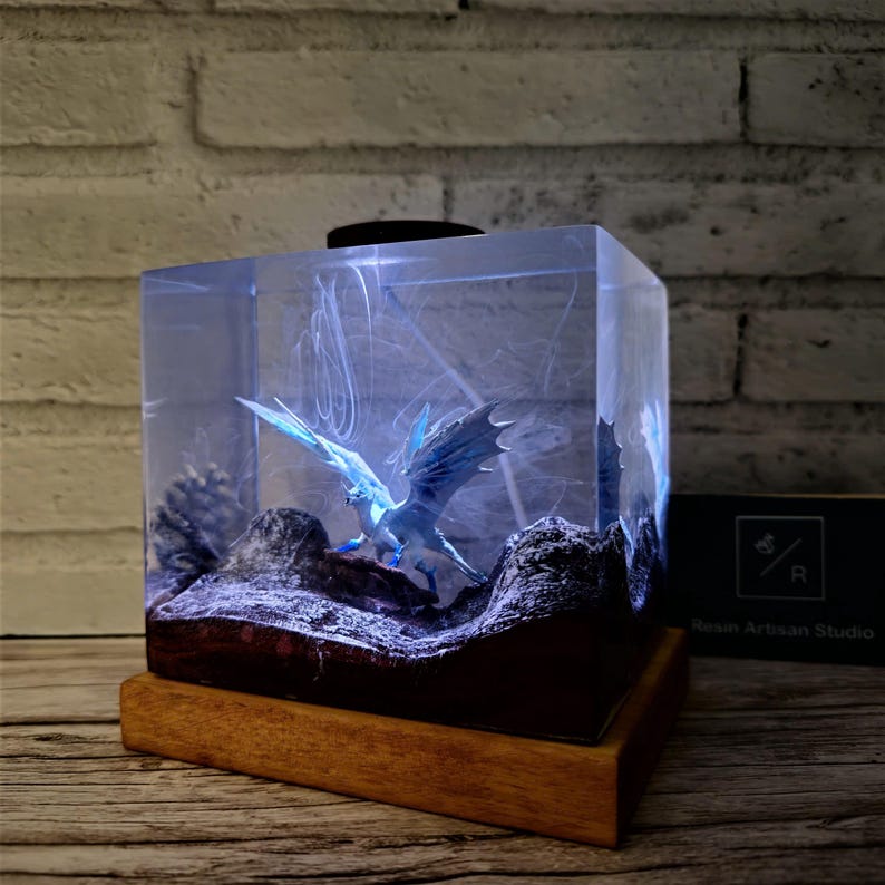 The Iceborne Wyvern Resin Lamp