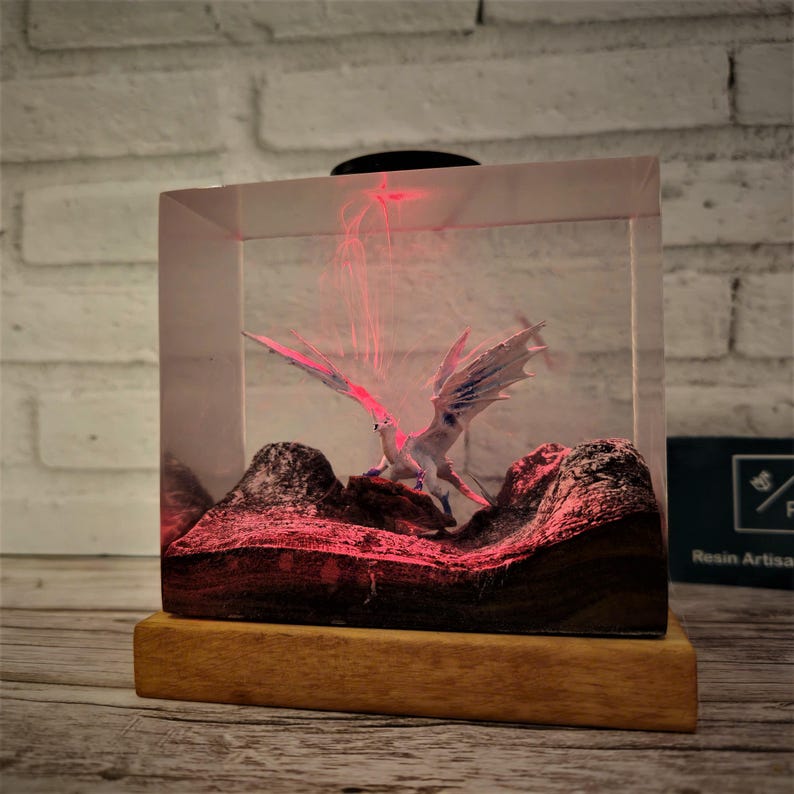 The Iceborne Wyvern Resin Lamp