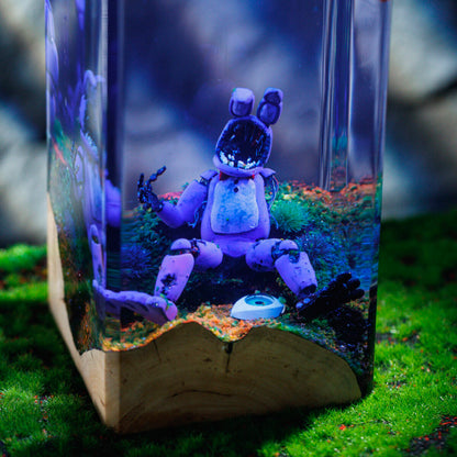 Creepy Bunny Resin Lamp