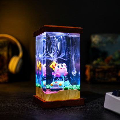 Kawaii Kirby Epoxy Lamp