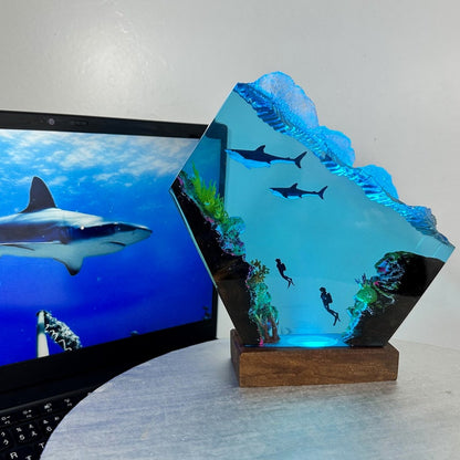 Mother Shark and Baby Shark Night Light