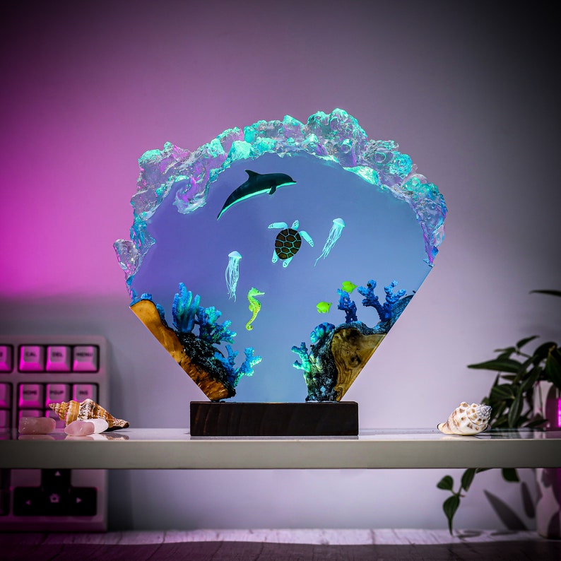 Mermaid in Coral Reef Night Light