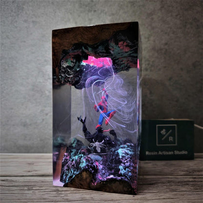 Spiderman Resin Lamp