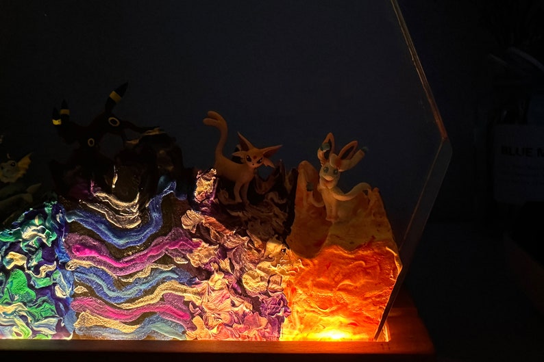 Umbreon Pokemon Resin Epoxy Lamp, Night Light