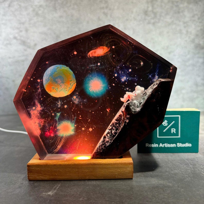 Galaxy Space Resin Lamp