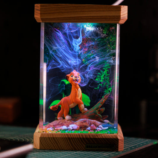 Lion King Resin Lamp