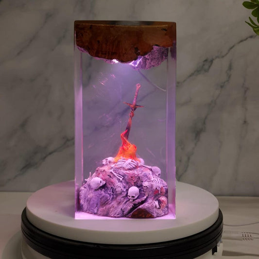 Fire Sword Resin Lamp